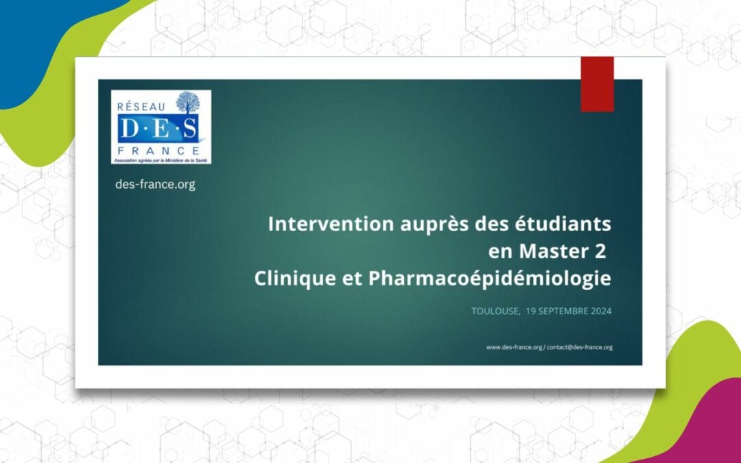 Nouvelle intervention auprès des étudiants en Master 2 de pharmacologie